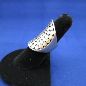 Sterling ring with gold detail
